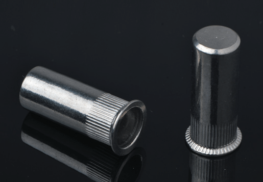 Rostfritt stål Countersunk Head räfflat kroppsnatmuttrar stängda sluttyp