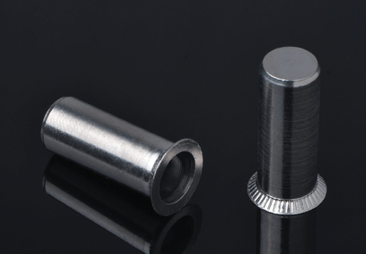 Rostfritt stål Countersunk Head Round Body Plain Rivet Nuts STÄNGD Sluttyp