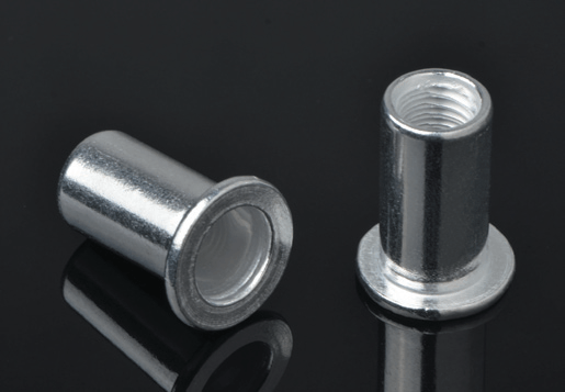 Aluminium Flat Head Round Body Plain Rivet Nut Open Type