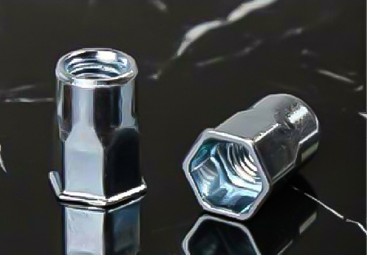 Stål Storbritannien Minska hexhuvudet Inner-Hex Body Rivet Nut Open Type
